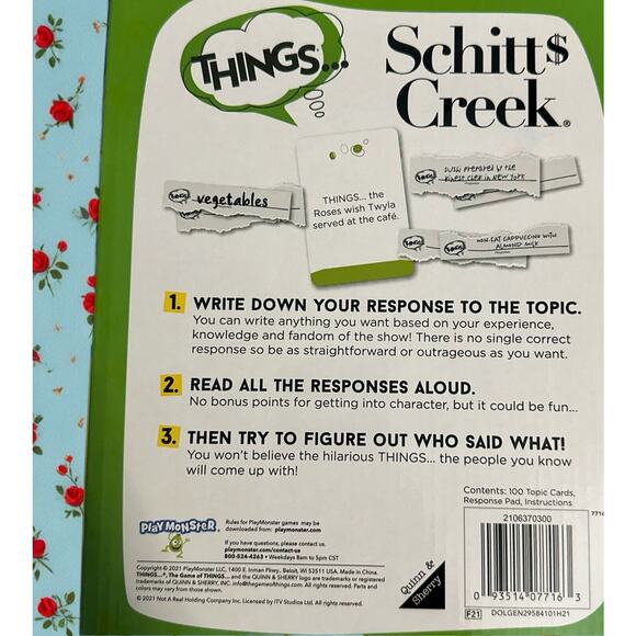 NEW Schitt's Creek Bundle: Two Games, A Quote Book, & 16 Oz Stemless Wine Glass - Picture 4 of 10